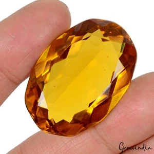 87,25 kt Hydro Orange Turmalin Oval Facettiert Laborgefertigt Lose Edelstein für Anhänger - Bild 1 von 5