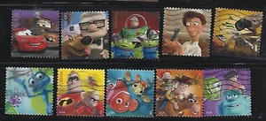 US SC# 4553-7 4677-81 SET DISNEY PIXAR UDED SUONO CARTACEO - Foto 1 di 1