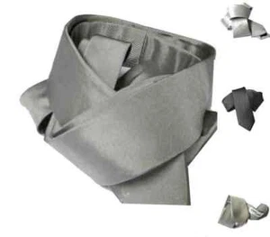 CRAVATTA grigia CRAVATTINO SETA tinta unita Grigio Cerimonia VARI GRIGI Skin Tie - Imagen 1 de 9