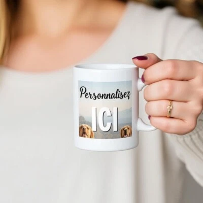 Mug Personnalisé avec Photo & Texte - Cadeau Idéal, St Valentin, Humour, ... - Photo 1/4
