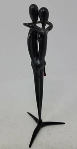Abstract Metal Figure Decor Couple Statue Lovers Embrace Hug Sensual RARE  - Picture 1 of 7