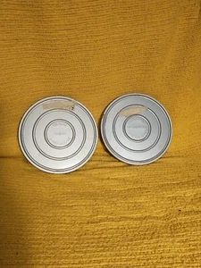 2 Vintage 7" Metal Reel Tape canisters, blue Magnetic Tape ?steel? cases antique - Picture 1 of 11