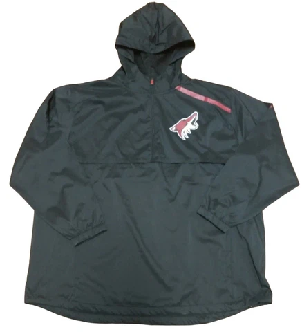 Men's Fanatics Arizona Coyotes NHL Hoodie 1/4 zip Jacket Pullover Size 3XL Cover
