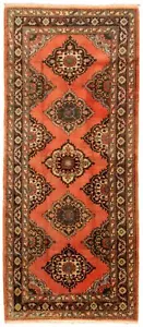 Traditional Vintage Hand-Knotted Carpet 5'0" x 12'2" Wool Area Rug - Picture 1 of 9