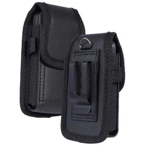 Flip Phone Case,with Belt Loop Clip Magnetic Closure Leather leathers-Black - Picture 1 of 8