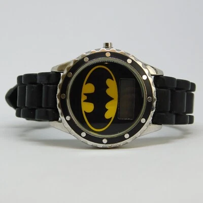 TM & C DC Comics. Batman BAT4045KL Balck Tone Digital Women's Watch New Battery - Image 1 of 4