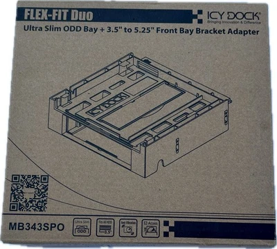 Icy Dock MB343SPO FLEX-FIT Duo Drive Bay Adapter Internal Plastic Black Open Box - Image 1 of 4