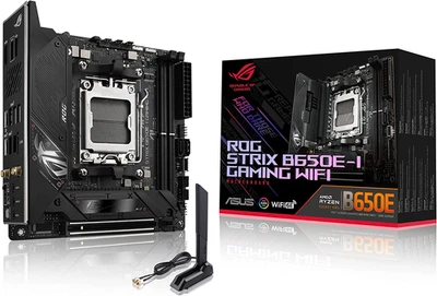 ROG STRIX B650E-I GAMING WIFI Scheda Madre Gaming Mini-Itx, AM5, Ryzen 9000/8000 - Immagine 1 di 4