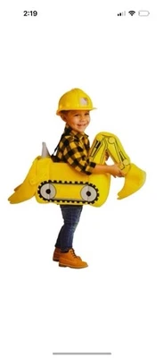 I Want to be Excavator / digger 3D Toddler Dress Up Costume Kids Size 3 -7 Great - Image 1 of 4