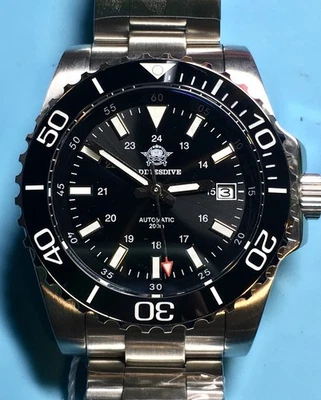 ADDIESDIVE 40MM SUB DIVER BLACK SUNBURST AUTO MIYOTA SAPPHIRE CERAMIC BGW9 LUME - image 1 of 4