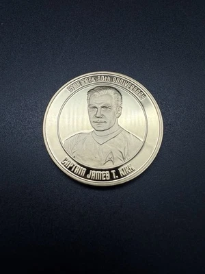 Star Trek 2016 Captain James Kirk 50th Anniversary Gold Coin RARE! CBS - Image 1 of 2