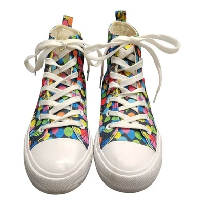 Disney Pixar Zapatillas Mujer EE. UU. Talla 7 Estampado Multi Globos Parte Superior Alta Con Cordones Foto 1 de 4