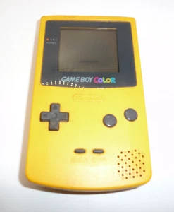 Consola portátil Nintendo Gameboy color amarillo diente de león piezas reparación LCD oscuro - Imagen 1 de 5