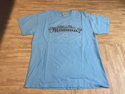 Camiseta vintage Y2K Big Dogs para mujer "¿Quién es Yer Momma?" azul talla pequeña/mediana Foto 1 de 4
