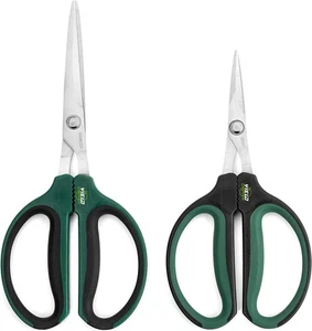 Hydroponic 2-Pack Bonsai Scissors and Plant Trimming Shears Set - Stainless S... - Picture 1 of 9