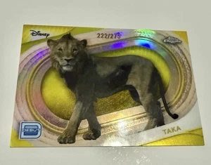 2025 Topps Chrome Disney Taka Yellow Raywave Refractor /275 Debut Lion King - Picture 1 of 5