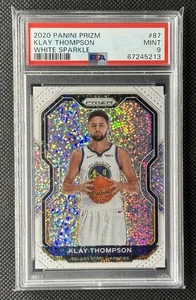 2020-21 Panini Prizm Klay Thompson White Sparkle #87 PSA 9 - Picture 1 of 2