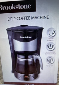 Brookstone 10-Cup Coffee Maker – Anti-Drip, Keep Warm Function – NEW IN BOX - Picture 1 of 4