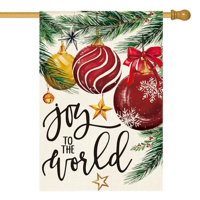 28x40 Inch Christmas House Flag Double Sided Winter Yard Outdoor Decorative Flag - Image 1 of 4