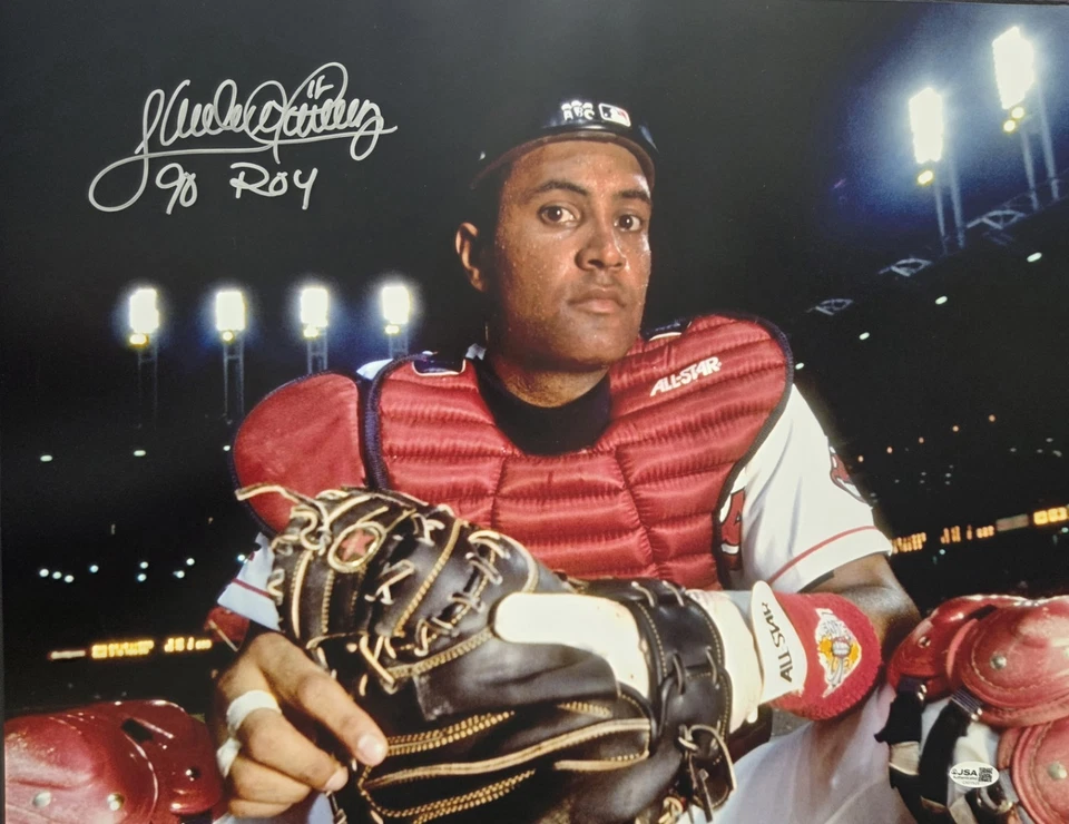 Sandy Alomar Jr. Cleveland Indians Autographed 16x20 INSC JSA COA - Image 1 of 1