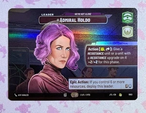 Star Wars Unlimited Admiral Holdo - We’re Not Alone #1003 Showcase Foil JTL NM - Picture 1 of 2