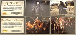 You Pick - Denny's The Hobbit an Unexpected Journey Promo Card EXPIRED - Picture 1 of 13