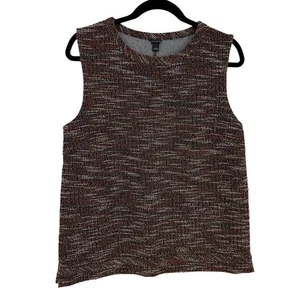 Pullover Ann Taylor Boucle tejido sin mangas talla grande multicolor cuello redondo - Imagen 1 de 11