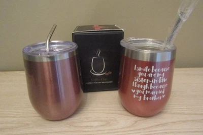 Lote de 2 tazas de regalo de vino y café divertidas de café y té para cuñadas  Foto 1 de 4