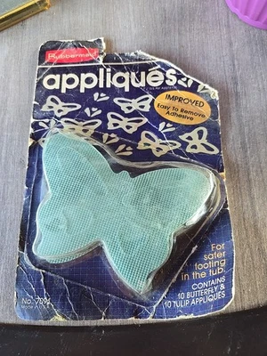 Apliques de ducha para bañera Rubbermaid Butterflies 1984 de colección azul  Foto 1 de 4