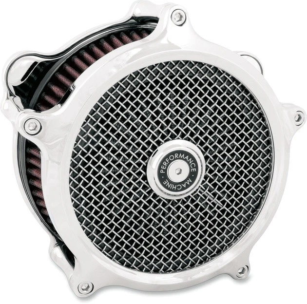 Performance Machine Super Gas Air Cleaner Chrome #0206-2149-CH Harley Davidson Foto 1 de 1