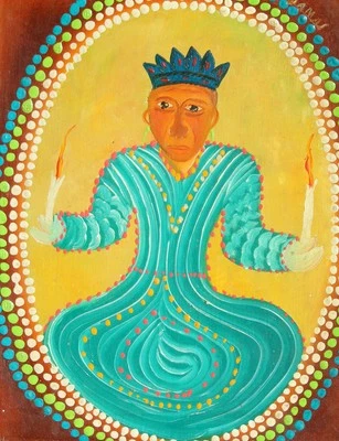 Jean Claude Damas - Peinture originale - Voodoo - Art Haïti - Rare ! - Photo 1/4