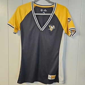 Pittsburgh Penguins Jersey Size Womens Large Navy And Gold - Picture 1 of 7
