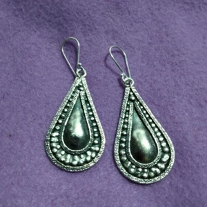 925 Fine Silver Earrings ORECCHINO 귀걸이 BOUCLE D'OREILLE WOMEN LADY Dup - Picture 1 of 4
