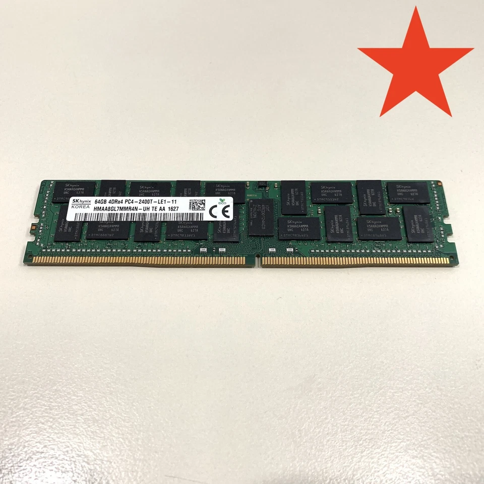 SK Hynix 64GB DDR4 2400 LRDIMM Server Memory RAM Dell HP PC4 19200 HMAA8GL7MMR4N - Image 1 of 1