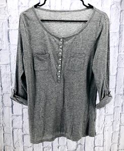Old Navy Women's Long Sleeve 100% Cotton Heney Tunic With Roll Tab Sleeves-L/G - Picture 1 of 8