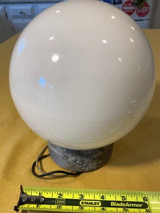Vintage MCM Mid Century Modern Light Fixture Thick White Glass Globe 7” - Picture 1 of 16