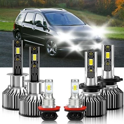 Faro LED Alto Bajo + Bombillas Antiniebla Super Brillante Para Peugeot 307 2005-2008 Foto 1 de 4