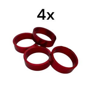 4x Alu Spacer 10mm Rot 1 1/8 Zoll für BMX Steuersatz MTB Touring Race - Bild 1 von 1