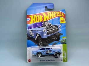 Custom Mainline Hot wheels Real Riders Rubber Wheels # '55 Chevy Bel Air Gasser - Bild 1 von 5