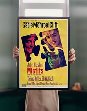 The Misfits 1961 Movie POSTER PRINT A5A1 60s Huston Monroe Cowboy Film Wall Art