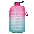 QuiFit Gallon Water Bottle with Straw Clear Plastic Drinking Bottles GYM Tool Ju
