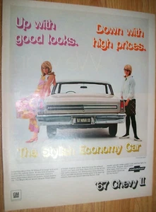 1967 Chevrolet Chevy II Nova SS large-mag car ad-"Up w/good looks. Down w/ high$ - Picture 1 of 1