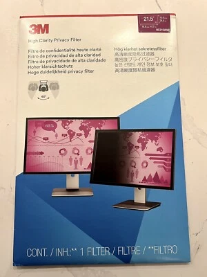 3M HC215W9B Privacy Filter for 21.5 inch Widescreen Monitor security guard - NEW - Image 1 of 4