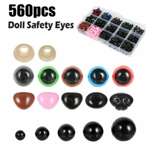 560*Safety Noses Eyes and Washers For Plush Teddy Bear Doll Toys Making Craft U - Picture 1 of 10