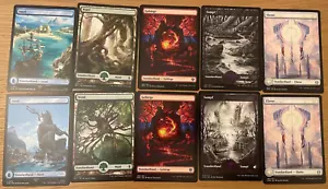 10 FULL ART Basic Lands deutsch Magic Karten MtG, Standardländer, 2 pro Farbe - Bild 1 von 2