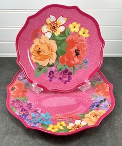 PT Pioneer Woman Garden Meadows Melamine Dinner And Salad Plates - Picture 1 of 2