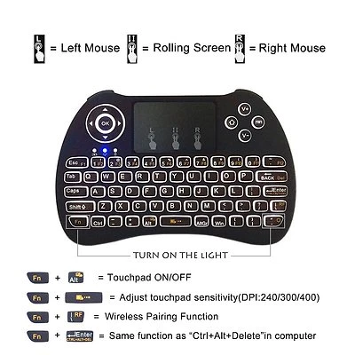 mini i8 2.4GHZ mini Wireless Keyboard Touchpad for Smart TV Android Box PC HTPC - Image 1 of 4