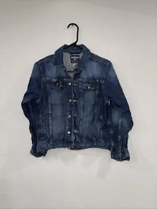Oshkosh B'Gosh Denim Washed Metal Snap Button Jacket Size 12 - Picture 1 of 7