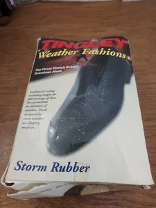Tingley Storm Rubber Slip On Overshoe 8-9 1/2 Blk - Picture 1 of 4