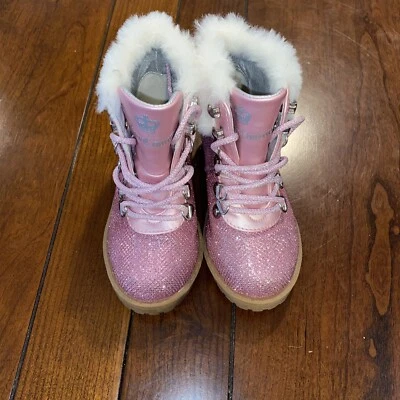 Juicy Couture Pink Glitter Hiking Boots Toddler Size 7 M Euc - Image 1 of 4